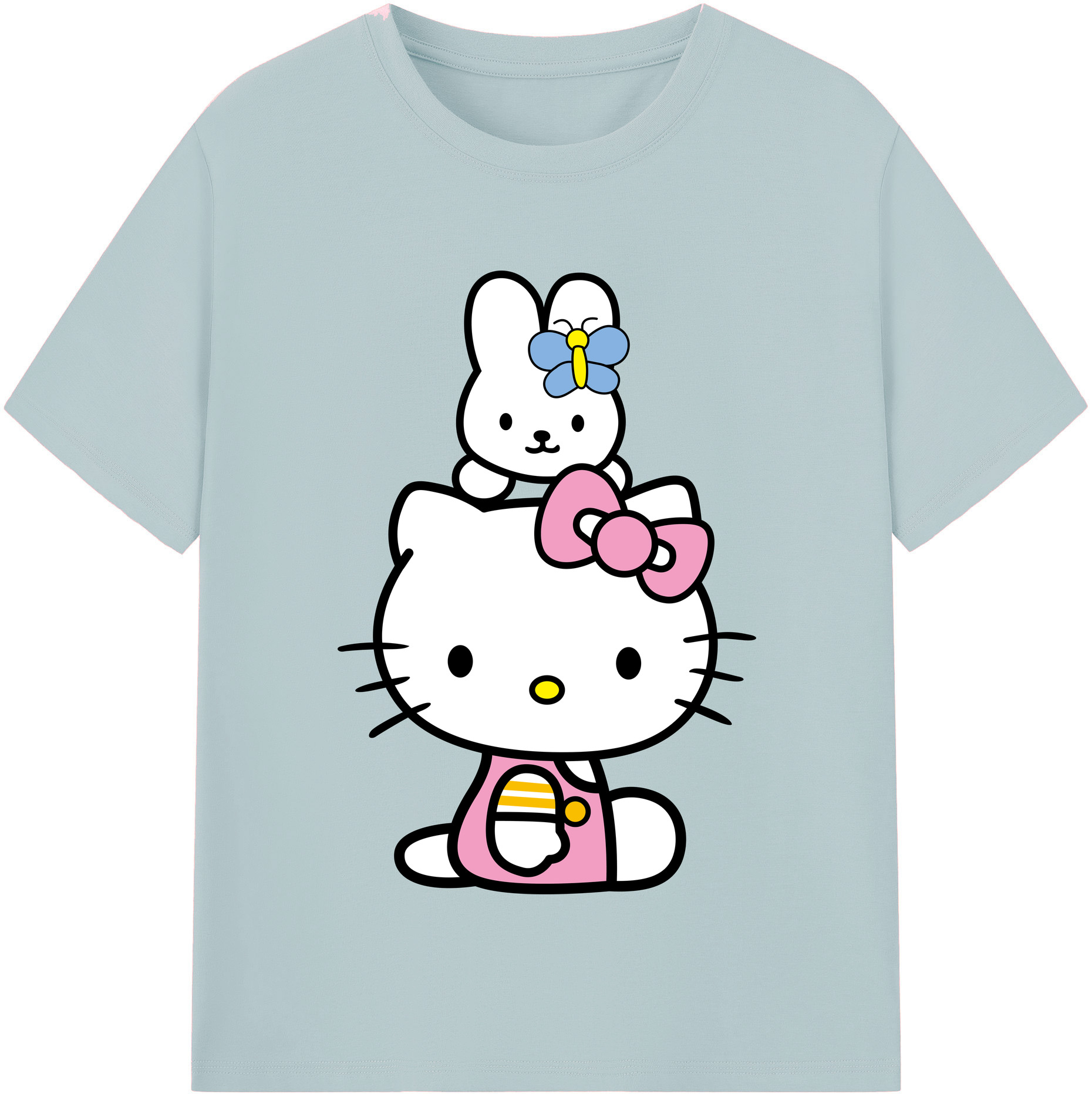 （画像用） Hello Kitty ハローキティ 綿100％半袖Tシャツ（フロントプリント）
